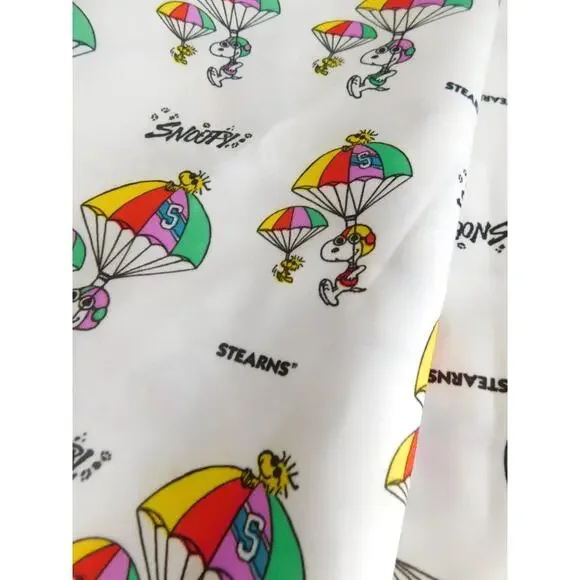 Vintage Stearns Peanuts Snoopy Woodstock Parachute Fabric Remnant 66x110 - Picture 3 of 9